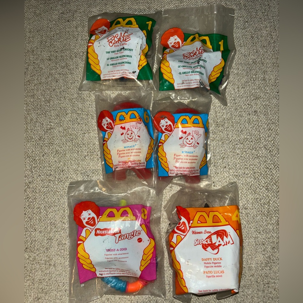 6 McDonalds Toys from 1996